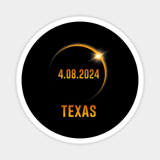 America Total Solar Eclipse April 8 2024 Totality Texas Magnet